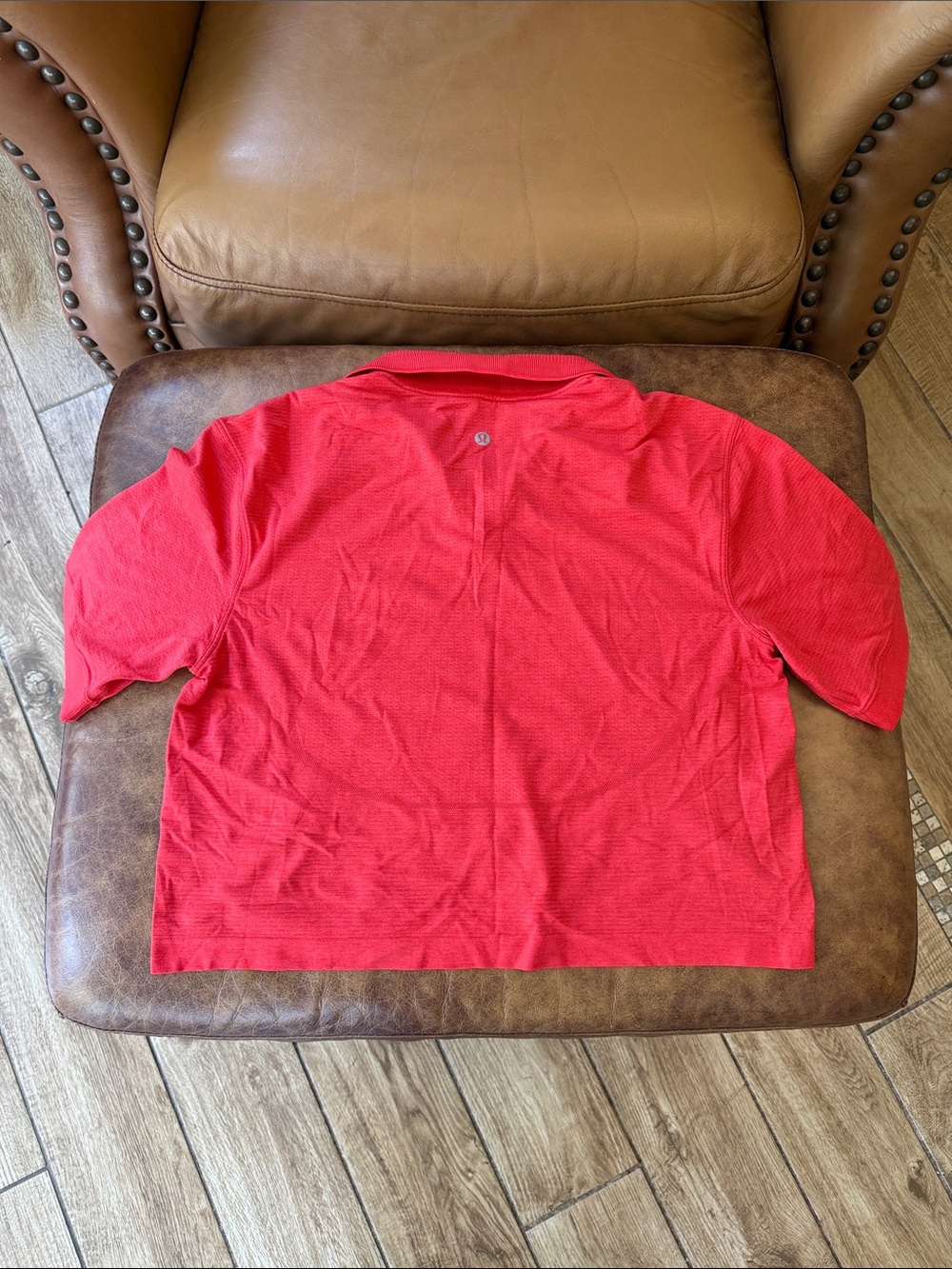 Lululemon Swiftly Tech Short Sleeve Race Relaxed Fit Polo Sz 8 Hot Heat Red Glow - Picture 4 of 6